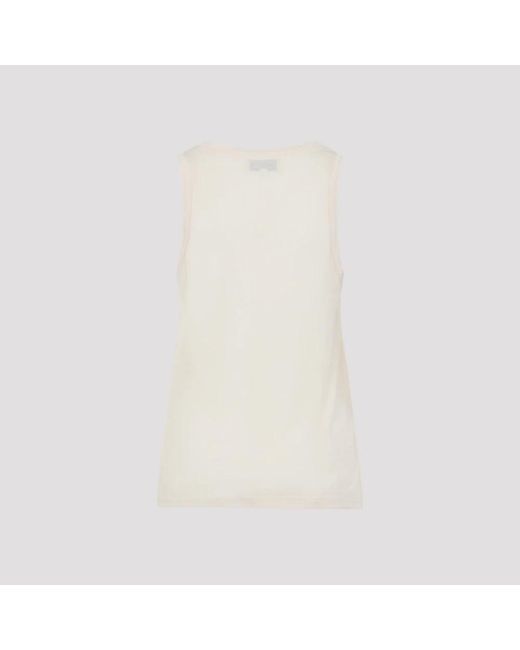 Studio Nicholson White Sleeveless Tops