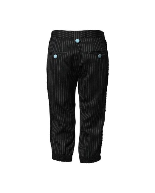 Dolce & Gabbana Black Cropped Trousers