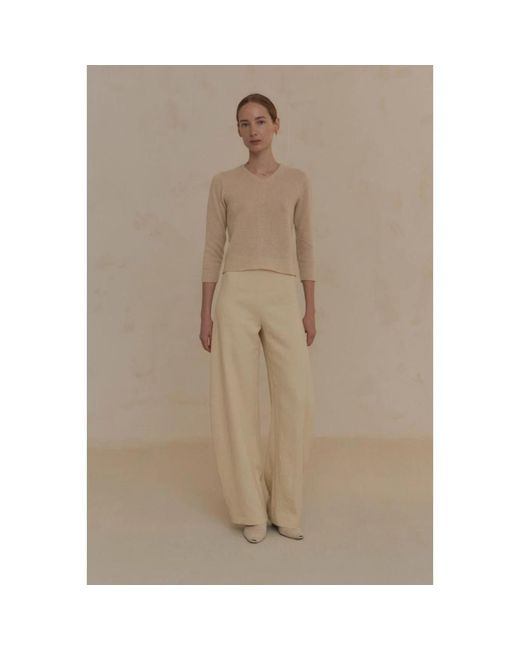 Cortana Natural Wide Trousers