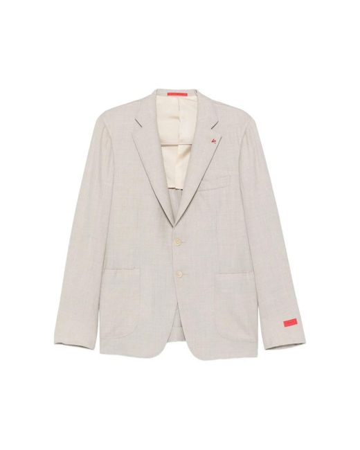 Isaia White Single Breasted Suits for men