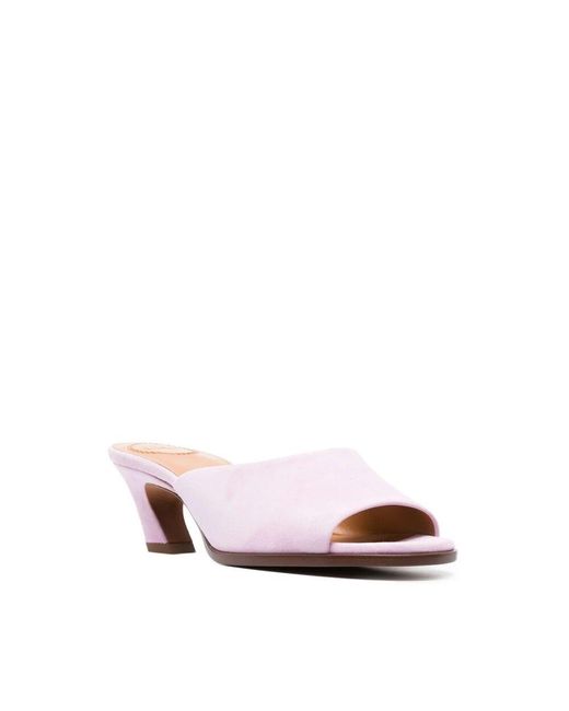 Chloé Pink Open-Toe Leder-Mules