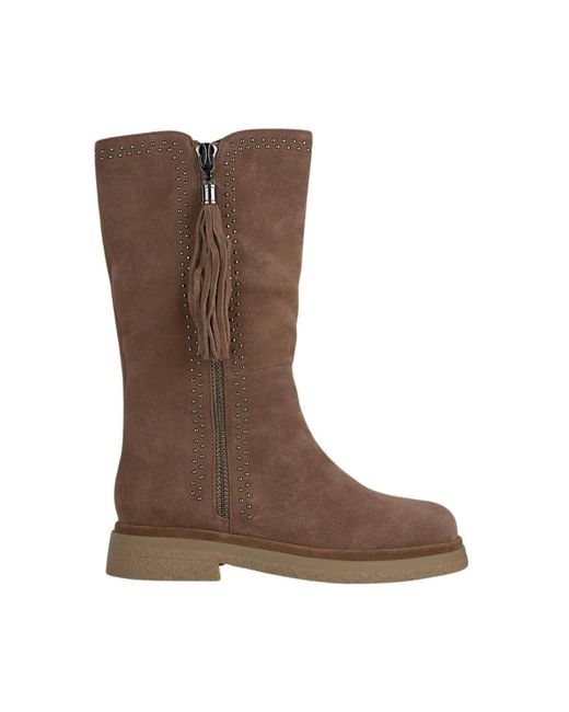 Alma En Pena. Brown High Boots