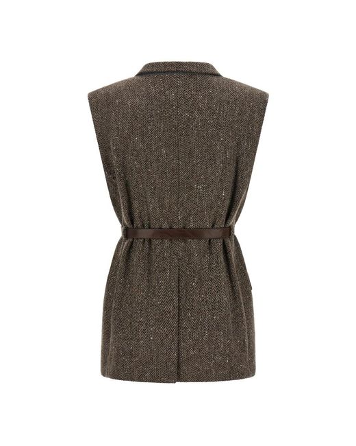 Brunello Cucinelli Gray Waistcoats