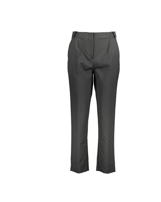 Patrizia Pepe Gray Straight Trousers
