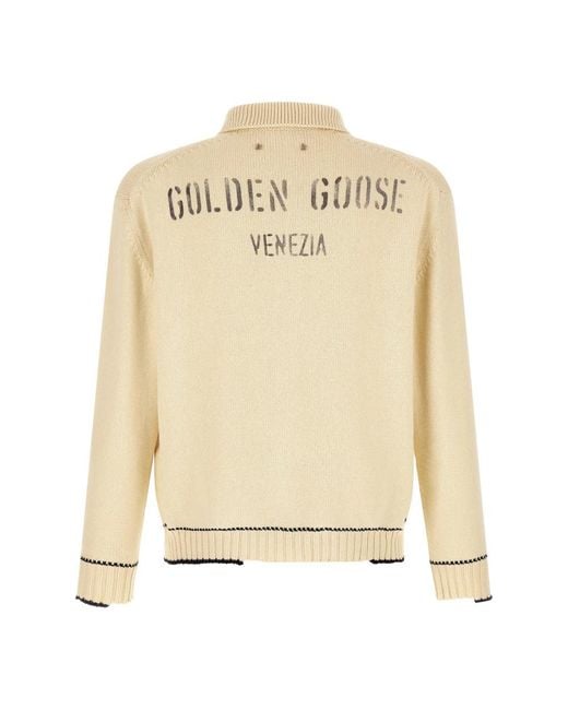 Golden Goose Deluxe Brand Natural Polo Shirts for men