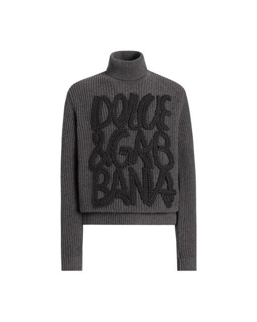 Dolce & Gabbana Black Turtlenecks for men