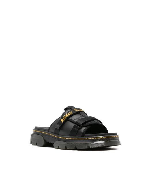 Dr. Martens Schwarze sandalen mit kontrastnähten in Black für Herren