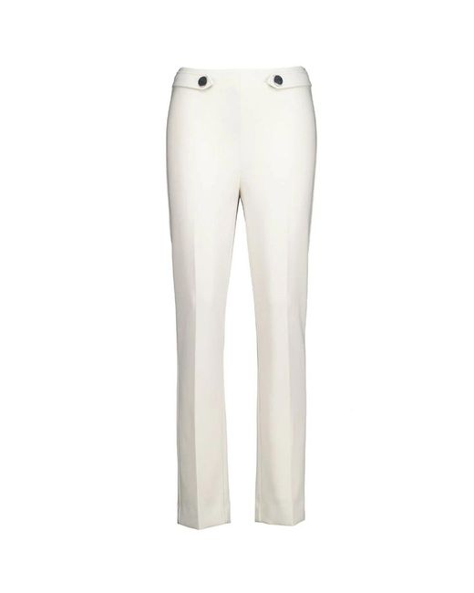 Joseph Ribkoff White Slim-Fit Trousers