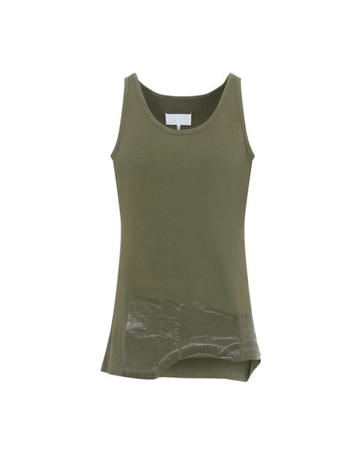 Maison Margiela Green Sleeveless Tops