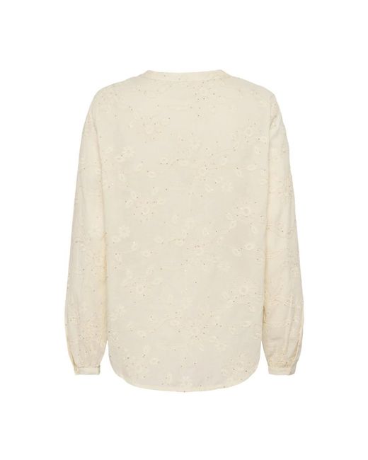 Blouses Cream de color White