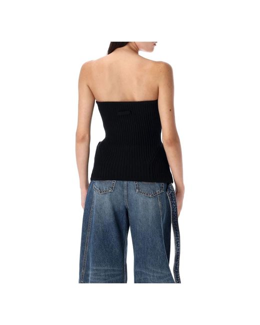 Jean Paul Gaultier Black Sleeveless Tops