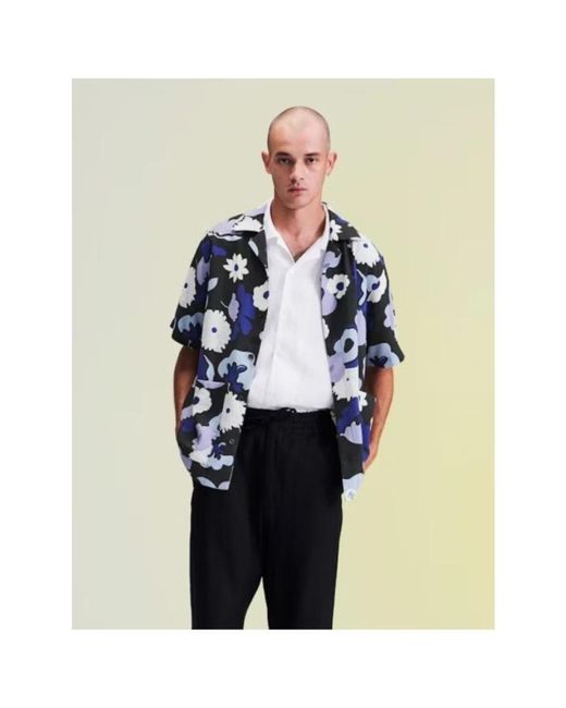 NN07 Blue Short Sleeve Shirts for men