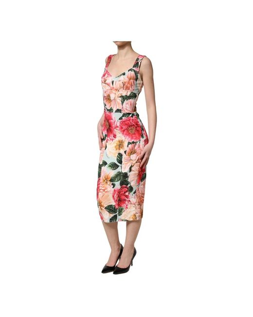 Dolce & Gabbana Red Midi Dresses