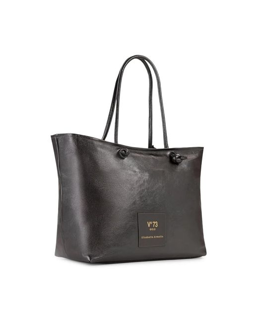 V73 Black Tote Bags