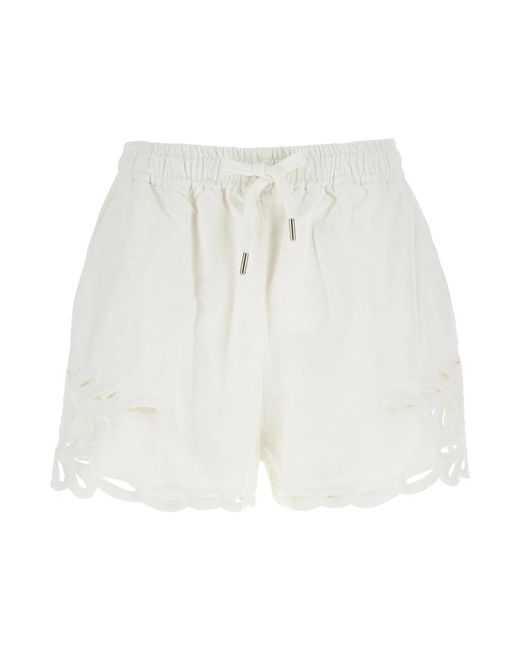 Isabel Marant White Short Shorts