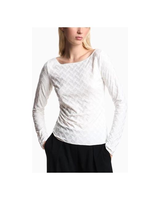 Emporio Armani White Long Sleeve T-Shirts