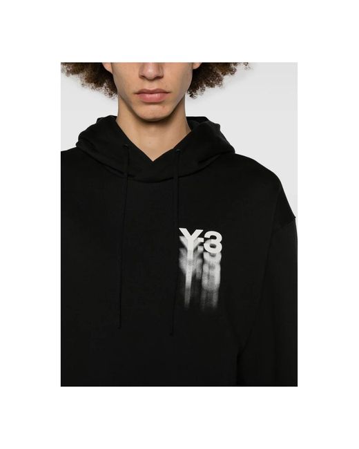 Y-3 Grafik hoodie in Black für Herren