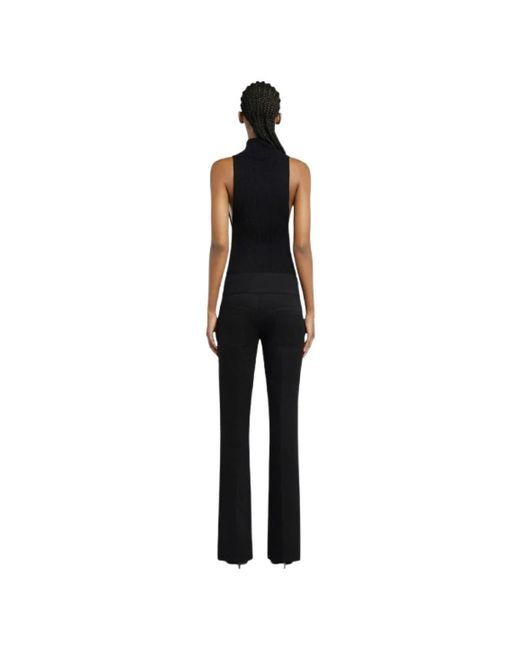 Courreges Black Sleeveless Tops