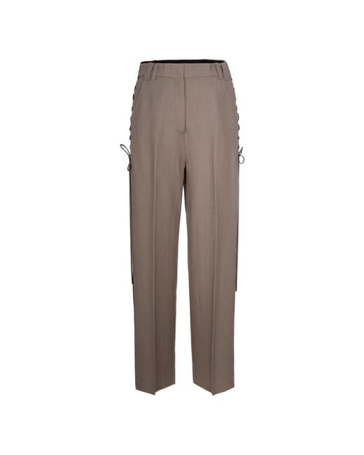 Marella Brown Straight Trousers