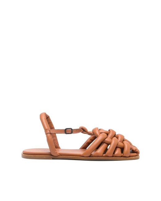 Hereu Brown Flat Sandals
