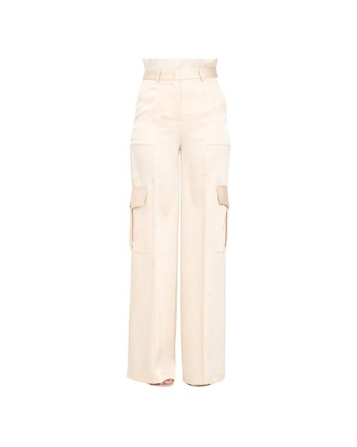 SIMONA CORSELLINI Polyester Broek in het Natural