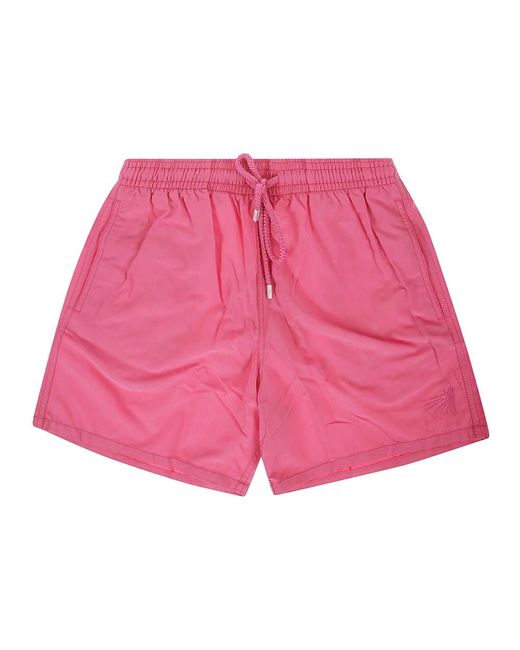 Vilebrequin Badeanzug mit elastischem bund und taschen in Pink für Herren