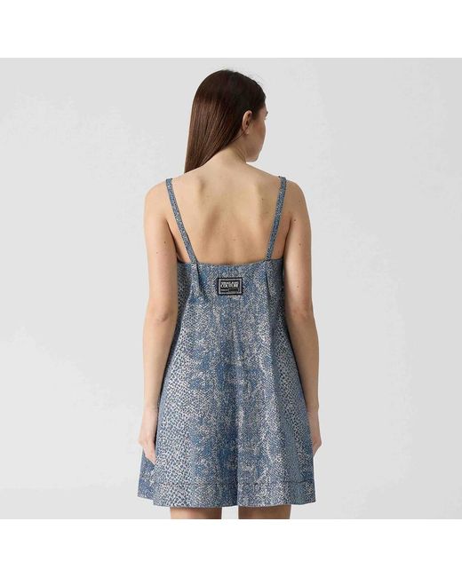Versace Jeans Couture Blue Short Dresses