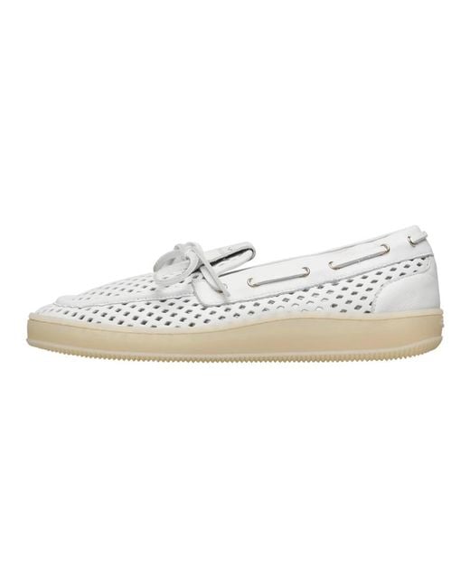 Voile Blanche White Boat Shoes