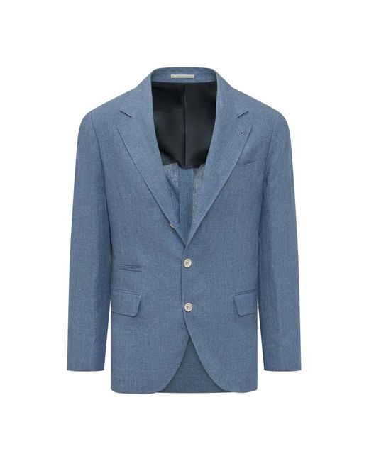 Brunello Cucinelli Blue Blazers for men
