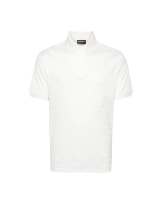 Emporio Armani White Polo Shirts for men
