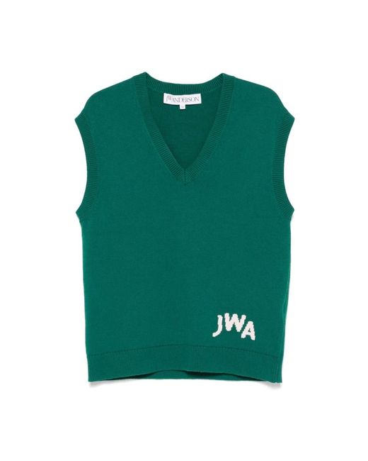 J.W. Anderson Green V-Neck Knitwear for men