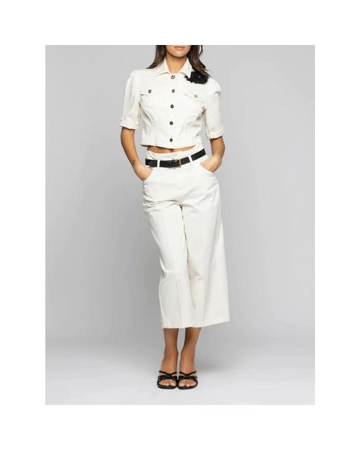 Trousers > cropped trousers Kocca en coloris White