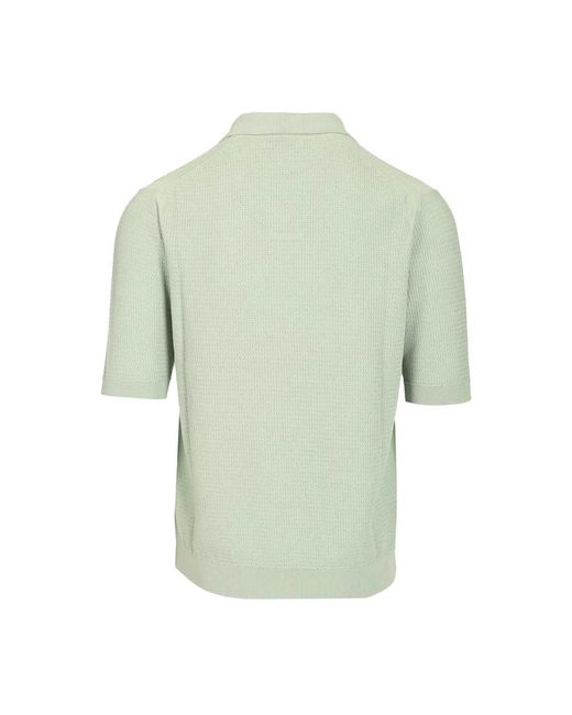 Ballantyne Buttonless Cotton Waffle Polo in het Green voor heren