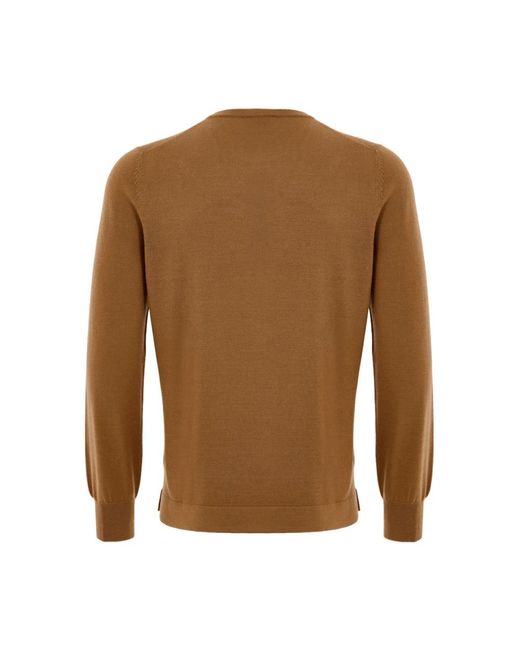 Gran Sasso Brown Round-Neck Knitwear for men