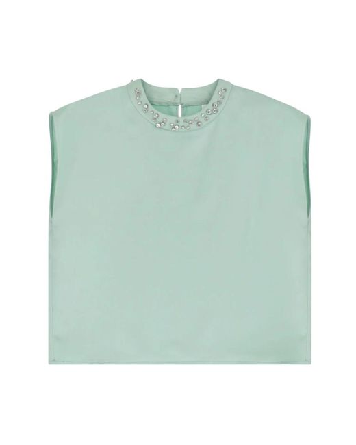 Imperial Green Sleeveless Tops