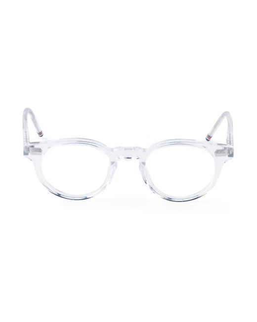 Thom Browne Accessoires ,Wit ,Leer Round in het Metallic