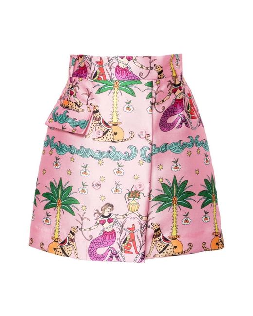 ALESSANDRO ENRIQUEZ Pink mermaid mini skirt