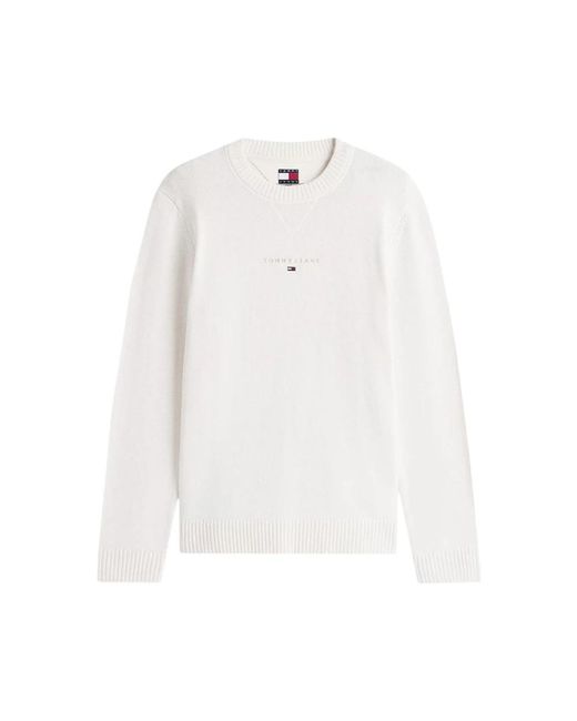 Tommy Hilfiger White Round-Neck Knitwear for men
