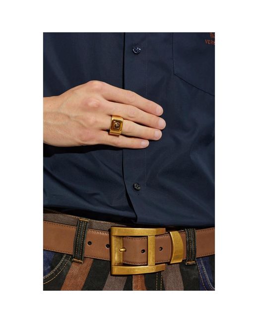 Rings di Versace in Metallic da Uomo