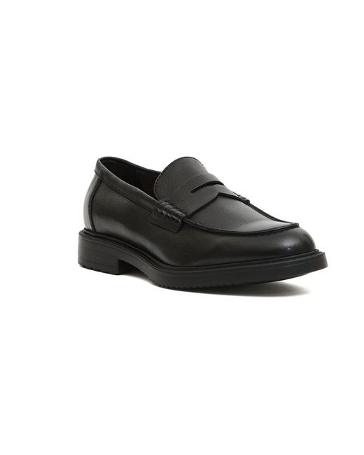 Doucal's Schoenen ,Zwart ,Zwarte Leren Penny Loafer in het Black voor heren