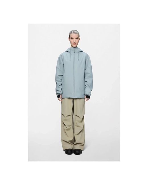 Rains Jassen ,Blauw ,Leer Lohja Short Insulated in het Blue
