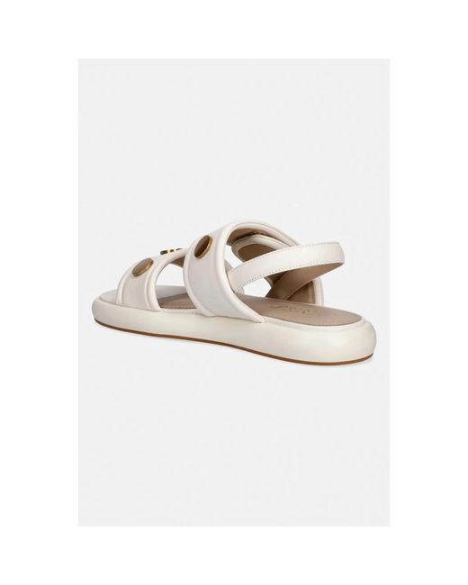 Pinko White Flat Sandals