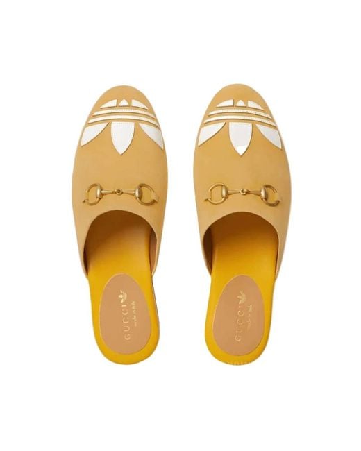 Gucci Metallic Mules