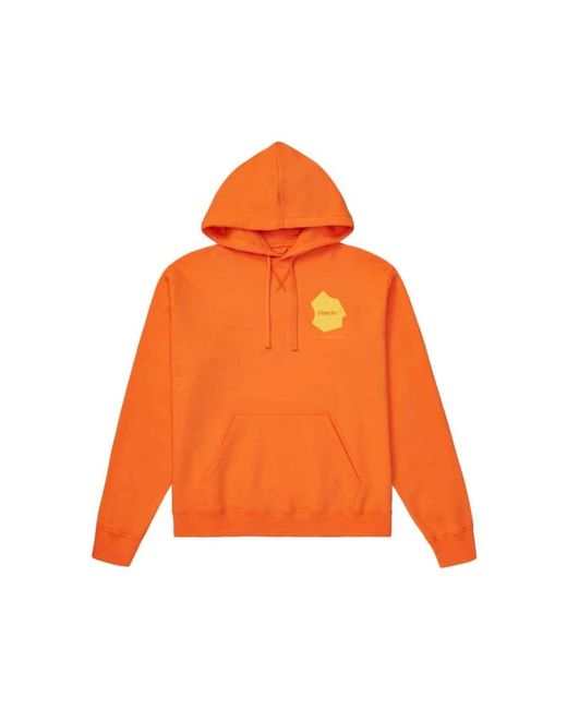 Objects IV Life Hoodies & Sweatvesten ,Oranje ,Katoen Continuity Print Hoodie in het Orange voor heren