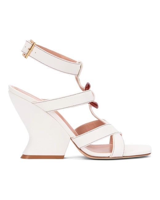 Alberta Ferretti White High Heel Sandals