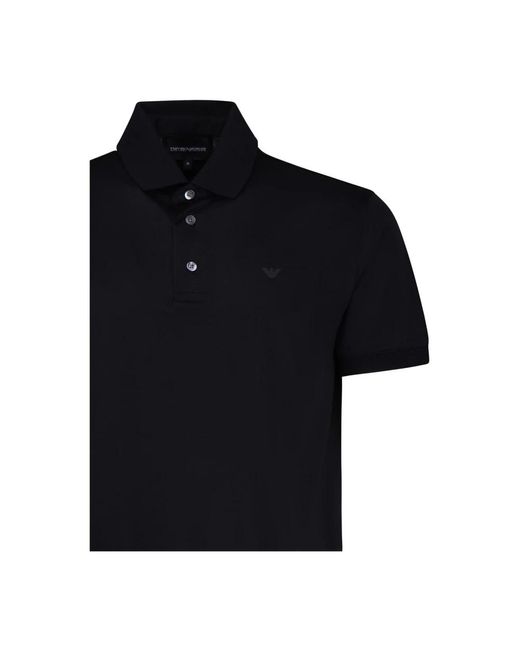 Emporio Armani Black Polo Shirts for men