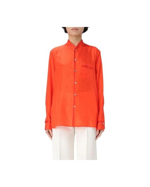 Forte Forte Red Rosa Button-Up Hemd Mit Feinen Details