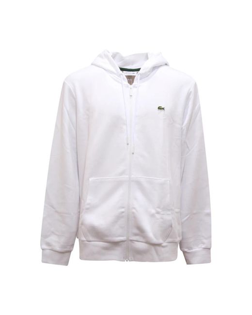 Lacoste White Zip-Throughs for men