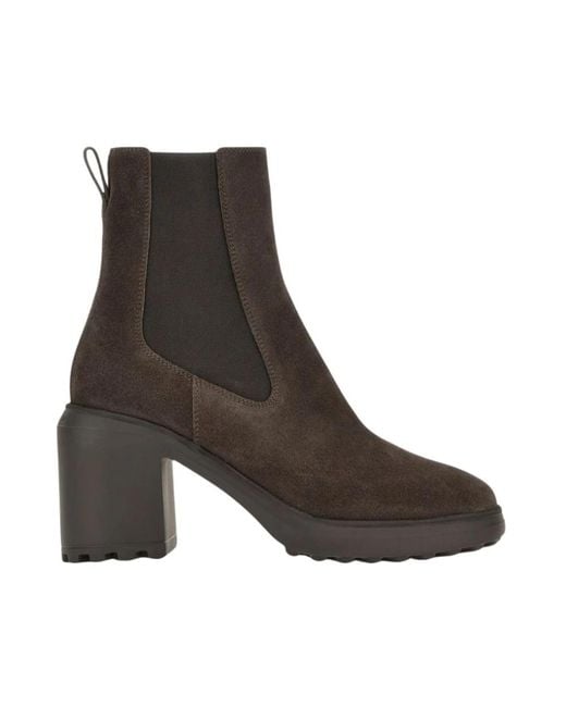 Hogan Brown Chelsea Boots