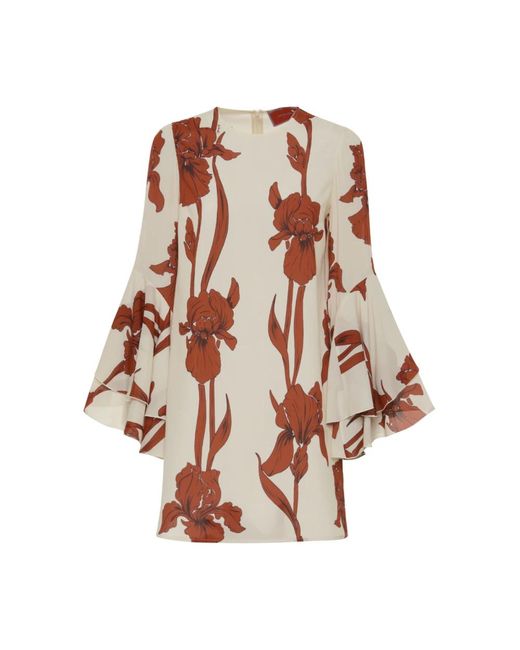 LaDoubleJ Witte Viscose Jurk in het Brown